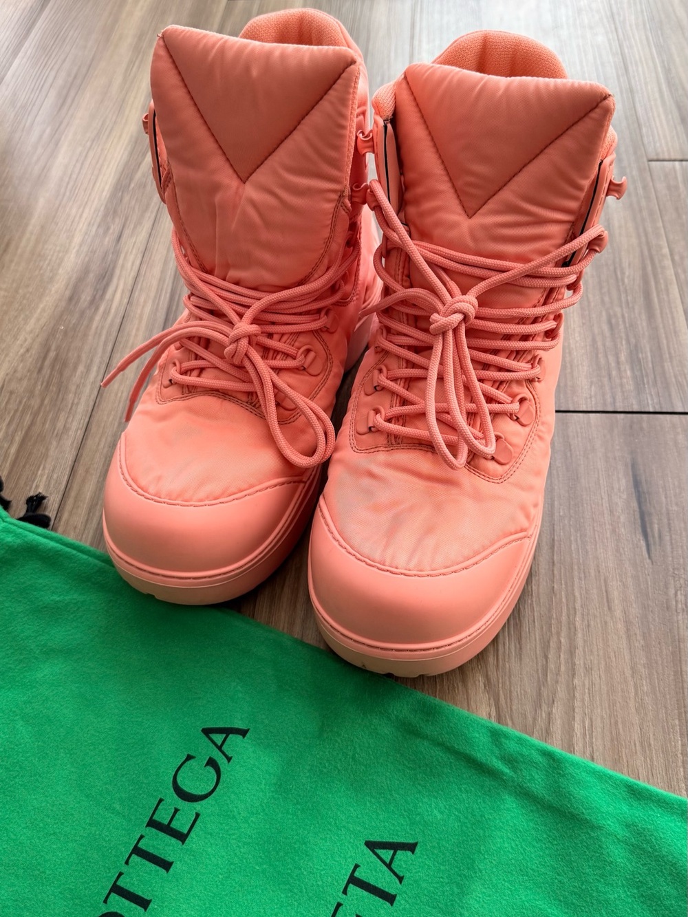 Bottega Veneta Coral Lace-Up High-Top Boots